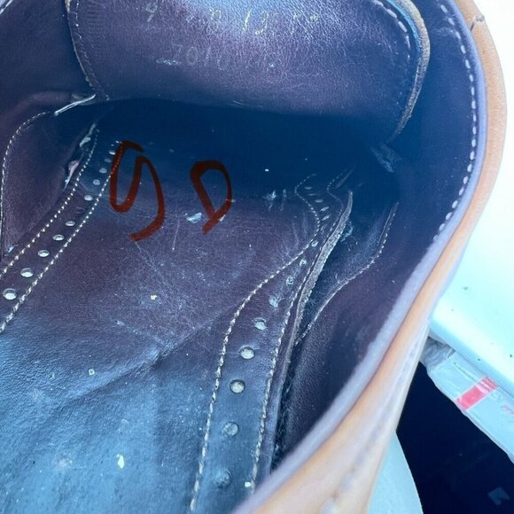 Allen Edmonds Tribeca Men Size 9D Brown Walnut Leather Derby Dress Shoes - Picture 15 of 16